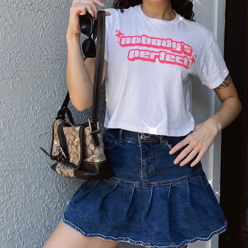 Nobody's Perfect Cropped T-shirt