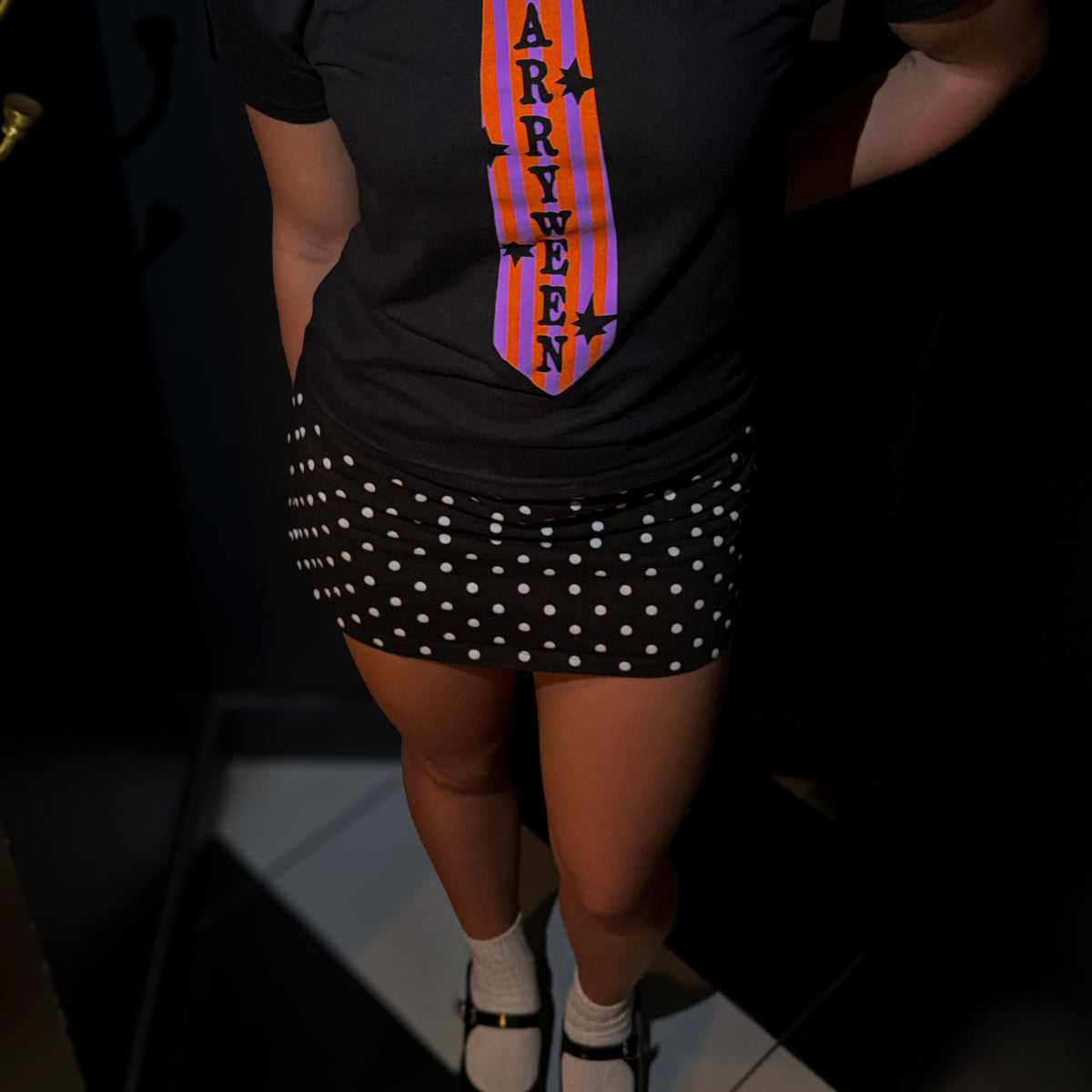 Spooky Faux Tie Tee